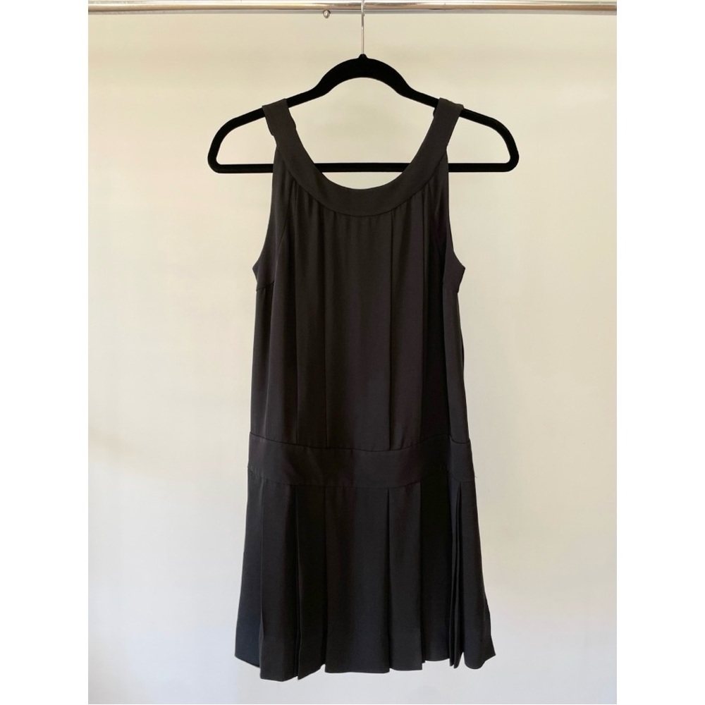 Marc by Marc Jacobs Pleated Silk Drop Waist Black Dress, Size 0